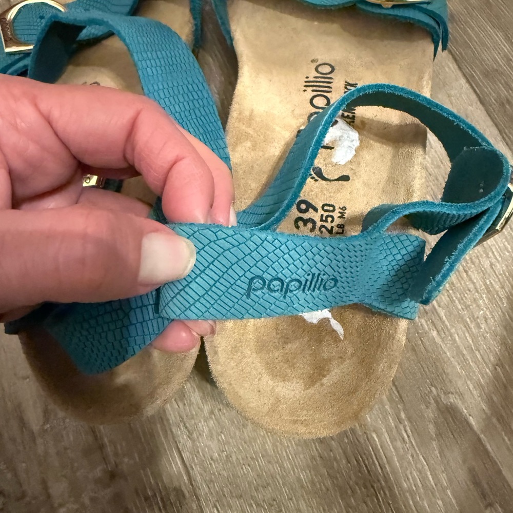 Papillio Turquoise Buckle Sandals - Picture 5 of 7